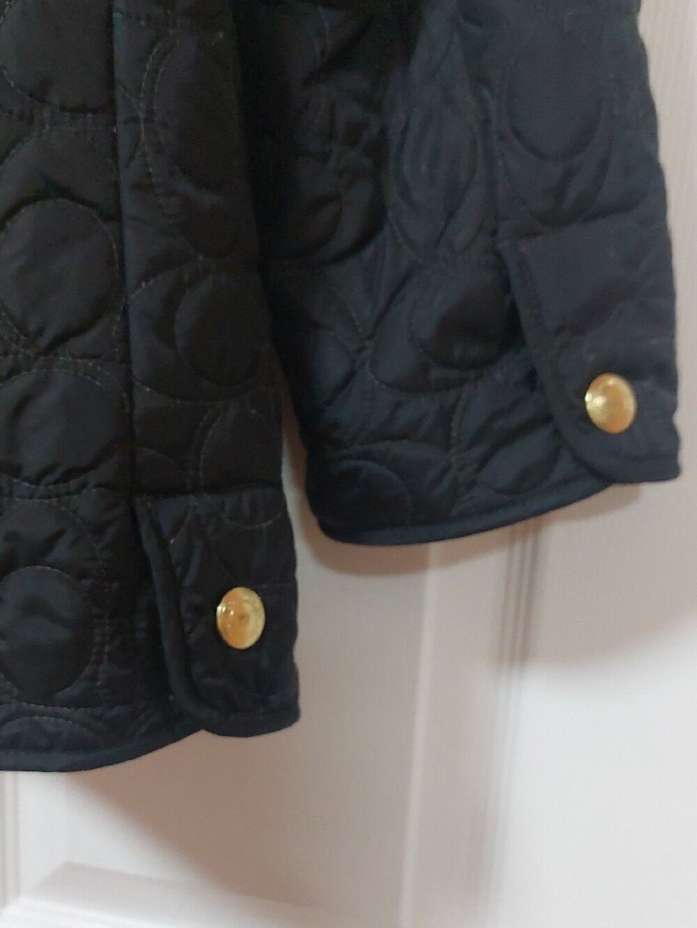 Coach Black Quilted Puffer Jacket with Pink Lining. Size L - Picture 12 of 13